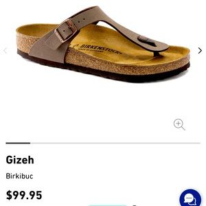 Birkenstock Gizah sandal. Mocha brown.